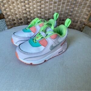 Nike Air Max 90 Toggle Sneakers  Size 6c Baby /Toddler White (HI) CV0065-102